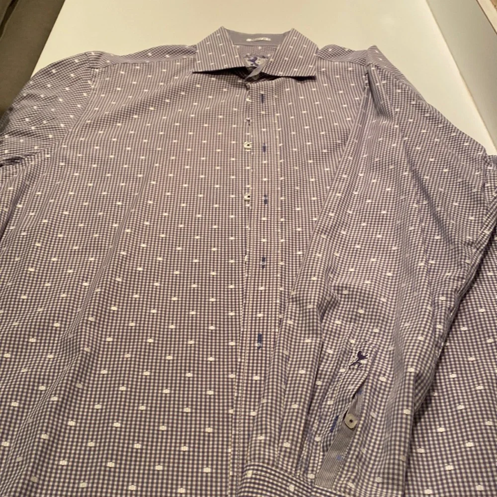 Mens Bugatchi print button down - Picture 1 of 6